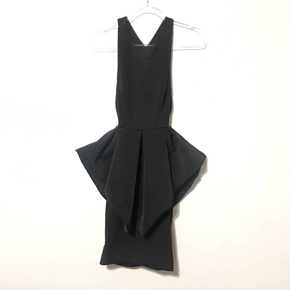 Aqua by Aqua Ace Black Peplum Mini Dress Size 0 - Picture 3 of 8